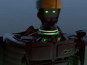 robot atomique du vrai film d'acier Modèle 3D