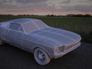 mustang gt 1968 3D Model