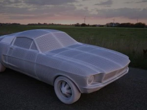 mustang gt 1968 3D Model