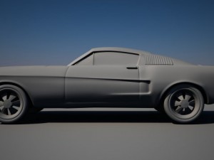 mustang gt 1968 3D Model