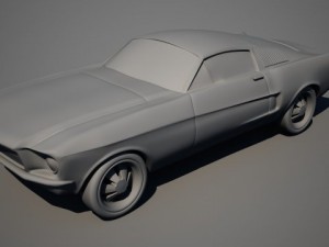 mustang gt 1968 3D Model