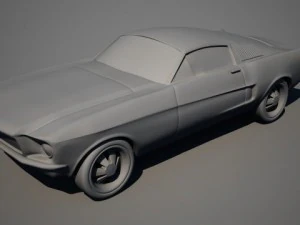 mustang gt 1968 3D Model