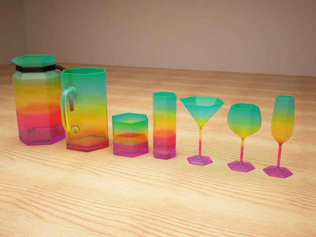 इंद्रधनुष चश्मा 3D मॉडल .c4d .max .obj .3ds .fbx .stl .blend 