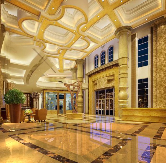 lobby 7 Model 3D .c4d .max .obj .3ds .fbx .stl .blend 