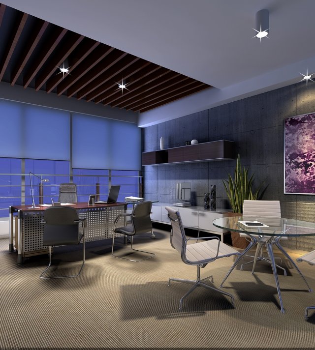 office space 20 Model 3D .c4d .max .obj .3ds .fbx .stl .blend 
