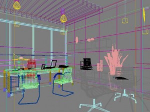 office space 20 Model 3D