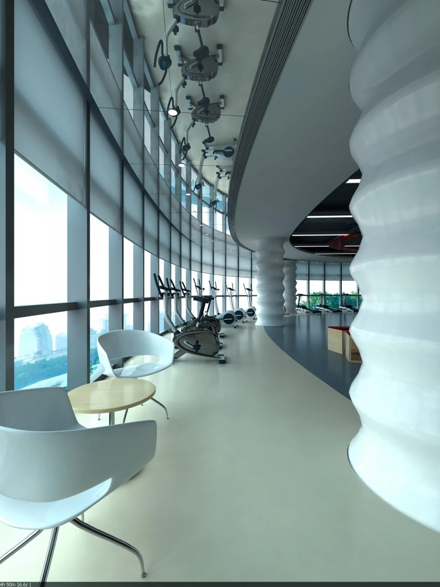 gym space 02 3D Model .c4d .max .obj .3ds .fbx .stl .blend 