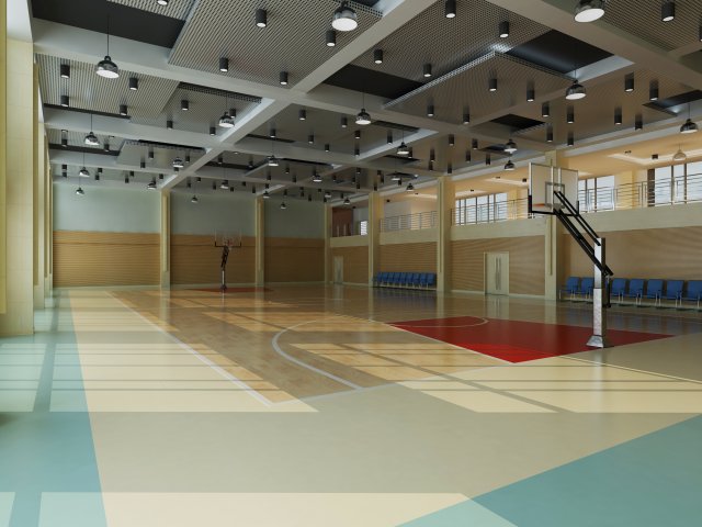 gym space 03 Modelo 3D .c4d .max .obj .3ds .fbx .stl .blend 