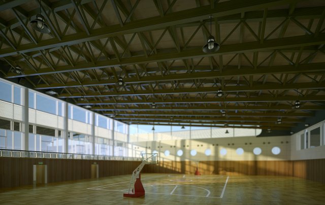 gym space 05 Model 3D .c4d .max .obj .3ds .fbx .stl .blend 