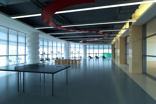 gym space 09 3D Model .c4d .max .obj .3ds .fbx .stl .blend 