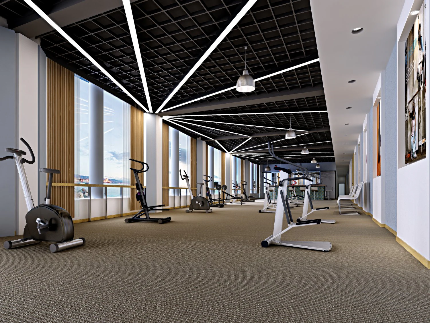gym space 06 3D Model .c4d .max .obj .3ds .fbx .stl .blend 