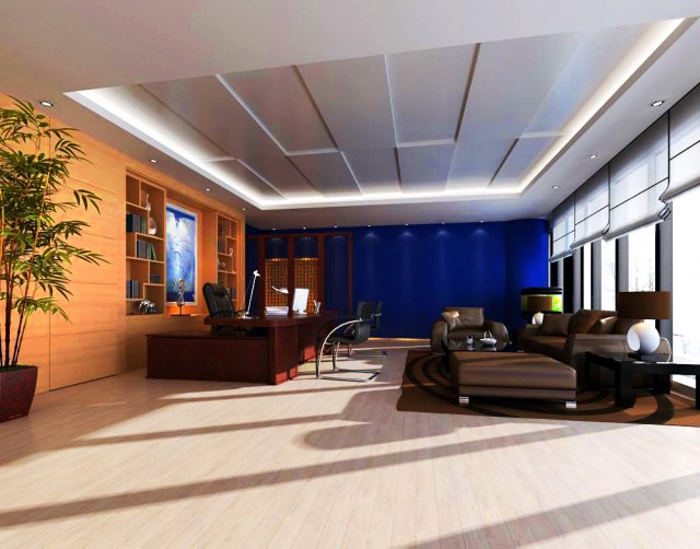 office space 34 Model 3D .c4d .max .obj .3ds .fbx .stl .blend 