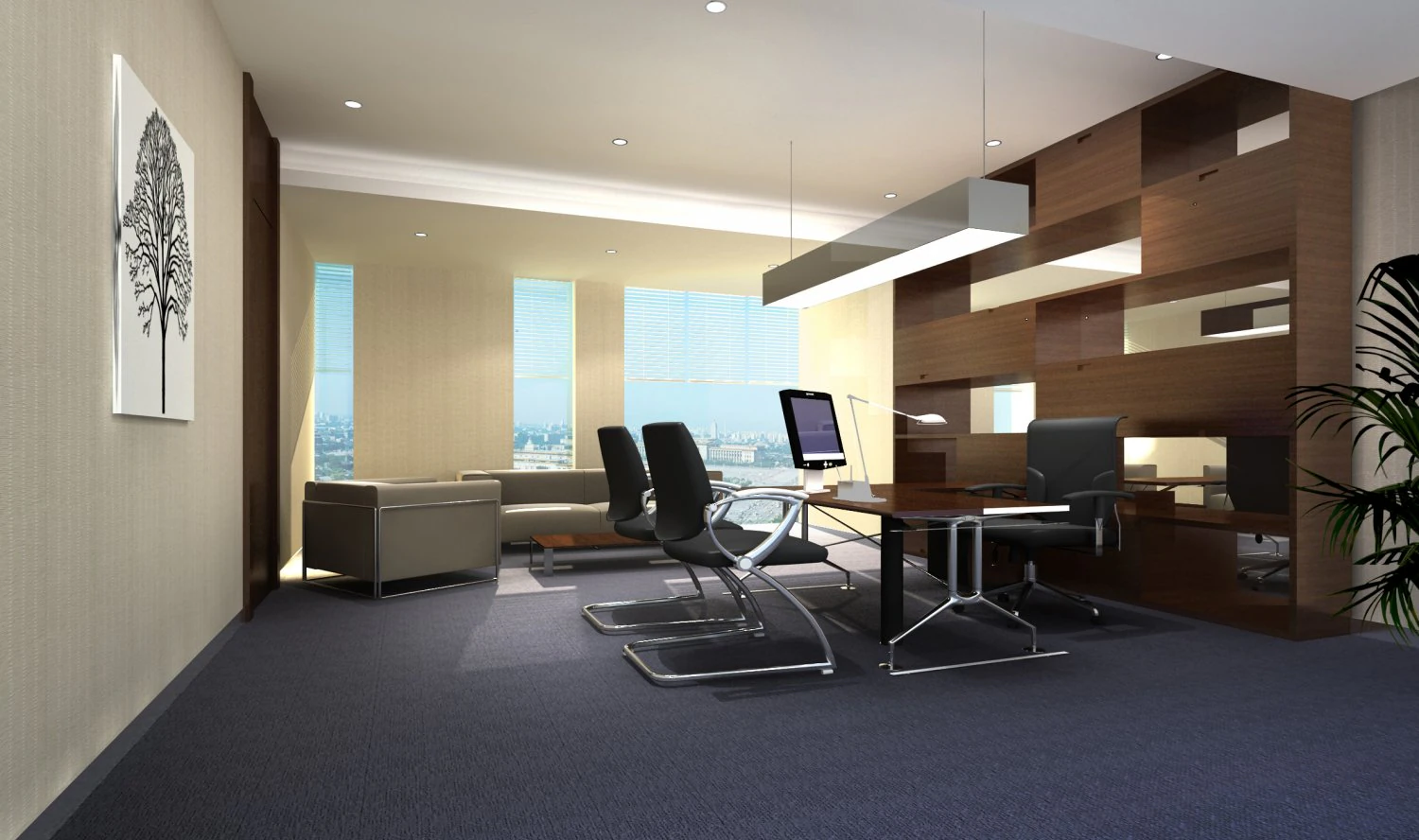 사무실 공간 44 3D 모델 .c4d .max .obj .3ds .fbx .stl .blend 