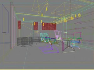 사무실 공간 44 3D 모델
