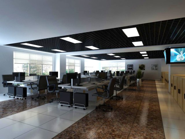 office space 55 Modello 3D .c4d .max .obj .3ds .fbx .stl .blend 