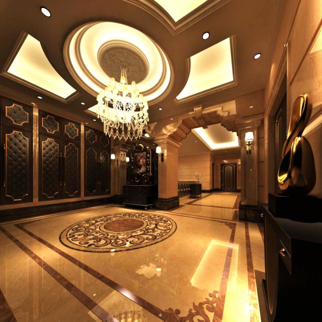lobby space 107 3D 模型 .c4d .max .obj .3ds .fbx .stl .blend 