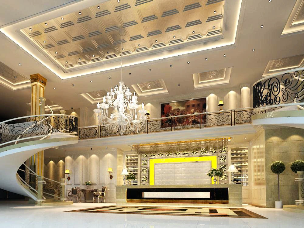 lobby space 129 3D Model .c4d .max .obj .3ds .fbx .stl .blend 
