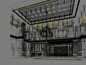 lobby space 129 3D Model