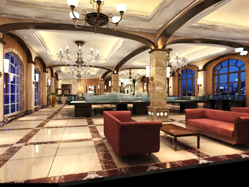 lobby space 138 3D Model .c4d .max .obj .3ds .fbx .stl .blend