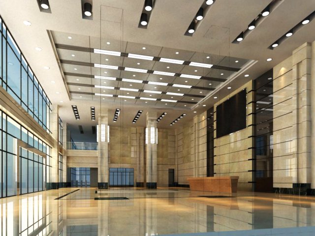 lobby space 140 3D Model .c4d .max .obj .3ds .fbx .stl .blend 