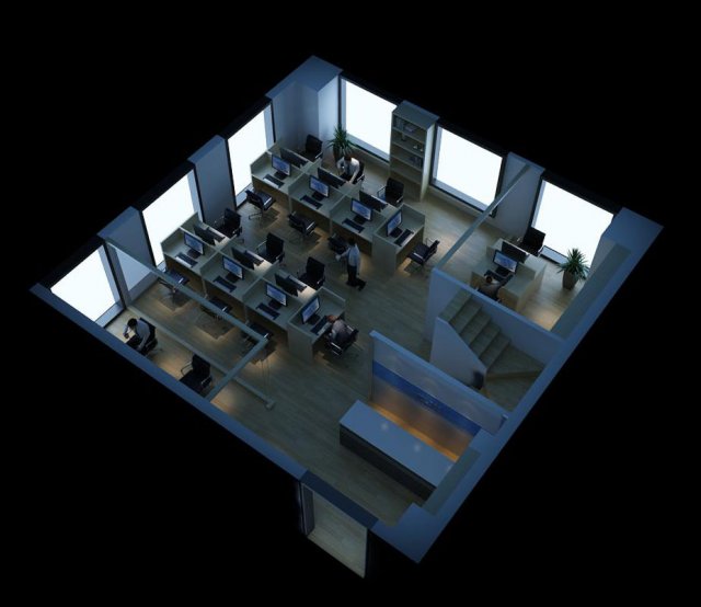 office space 69 Modello 3D .c4d .max .obj .3ds .fbx .stl .blend 