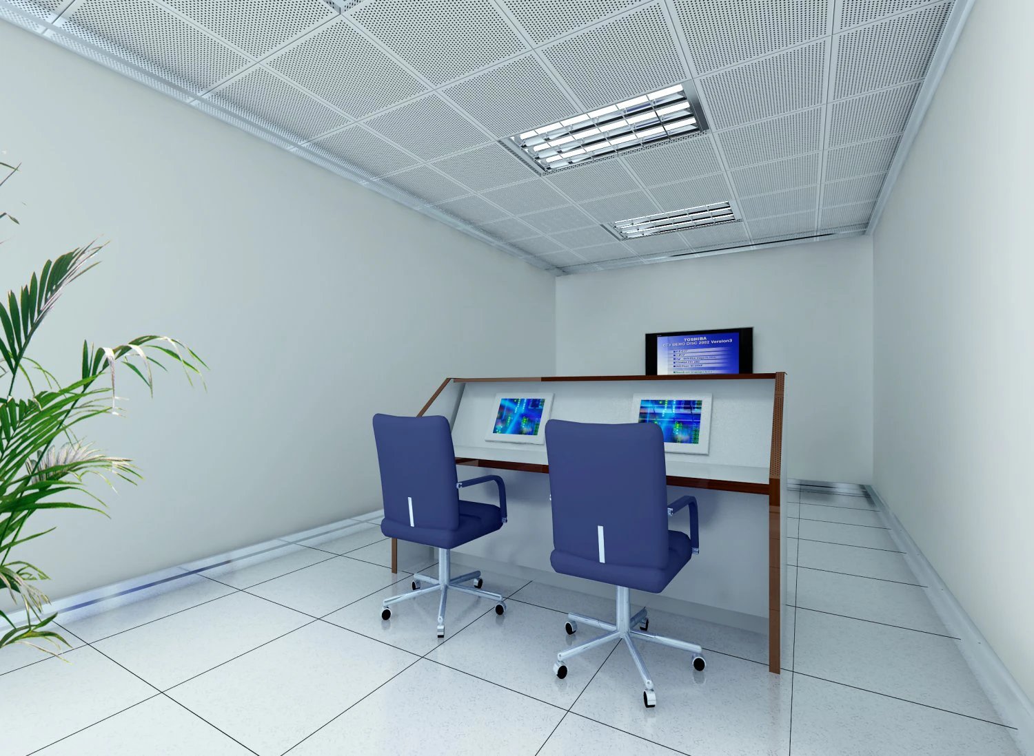 operating room  control room 001 3D Model .c4d .max .obj .3ds .fbx .stl .blend 