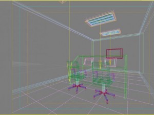 operating room  control room 001 Modello 3D
