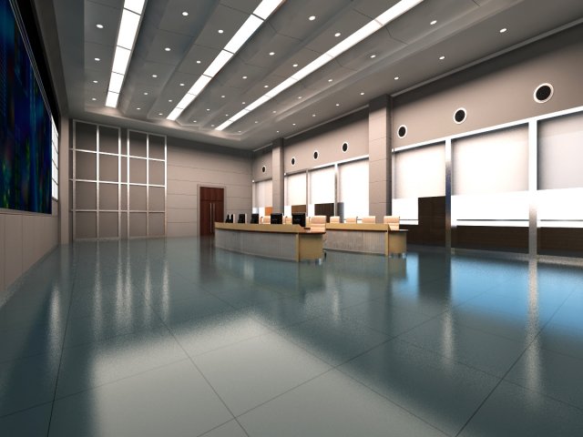 office space 129 Model 3D .c4d .max .obj .3ds .fbx .stl .blend 