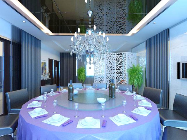 restaurant space 002 3D 模型 .c4d .max .obj .3ds .fbx .stl .blend