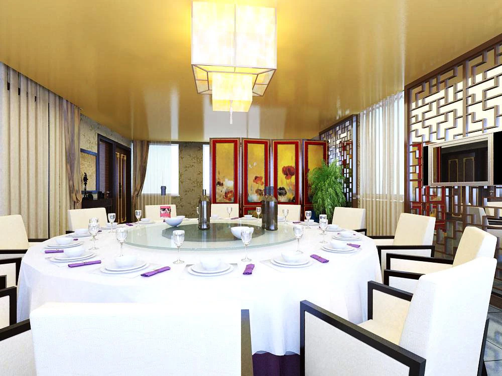 restaurant space 003 3D Model .c4d .max .obj .3ds .fbx .stl .blend 