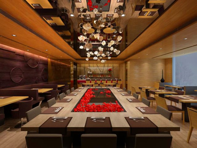 restaurant space 008 3D Modell .c4d .max .obj .3ds .fbx .stl .blend