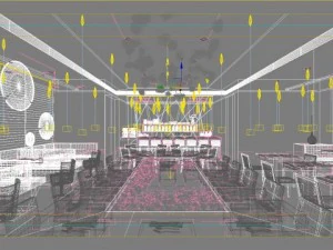 restaurant space 008 3D Model
