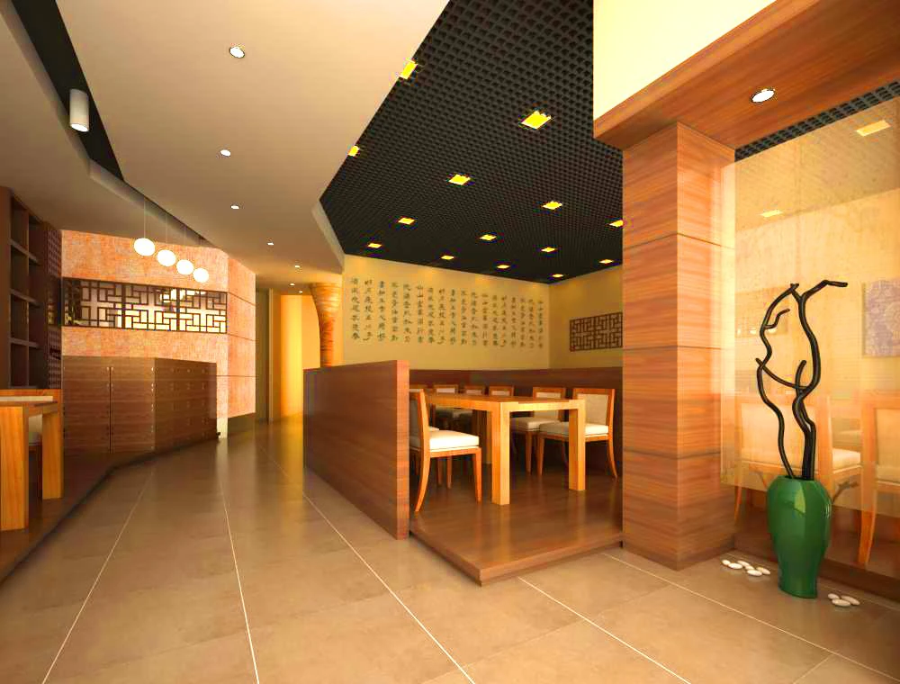 espacio de restaurante 010 Modelo 3D .c4d .max .obj .3ds .fbx .stl .blend 