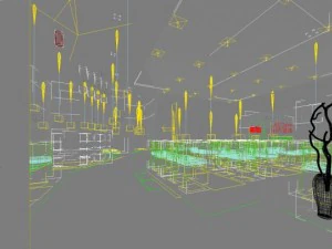 espacio de restaurante 010 Modelo 3D