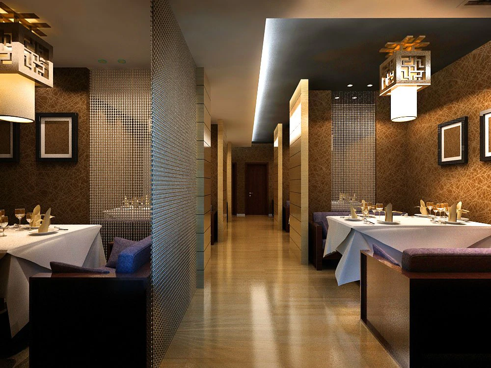 restaurant space 012 3D Model .c4d .max .obj .3ds .fbx .stl .blend 
