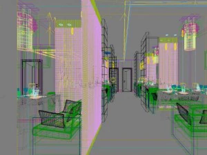 restaurant space 012 3D Model