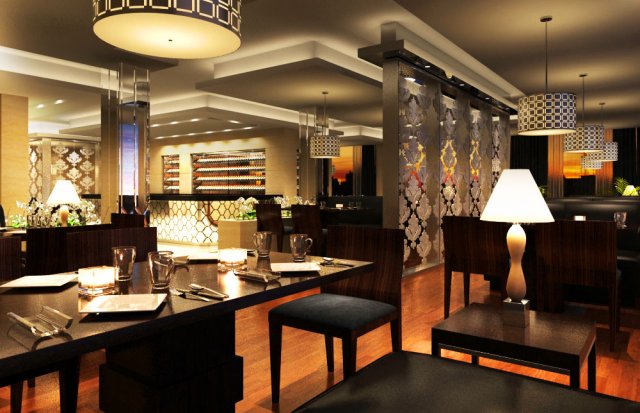 restaurant space 013 3D 模型 .c4d .max .obj .3ds .fbx .stl .blend 