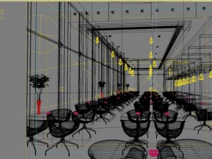 restaurant space 016 Modello 3D