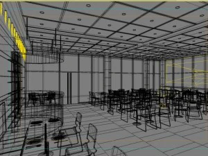 restaurant space 017 3D Model