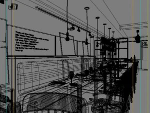 espacio de restaurante 019 Modelo 3D