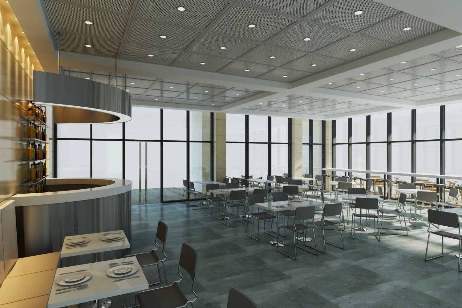 restaurant space 018 3D Model .c4d .max .obj .3ds .fbx .stl .blend 