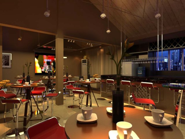 bar space 092 3D 模型 .c4d .max .obj .3ds .fbx .stl .blend 