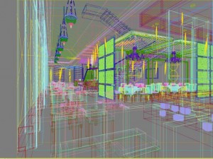 restaurant space 024 Modello 3D