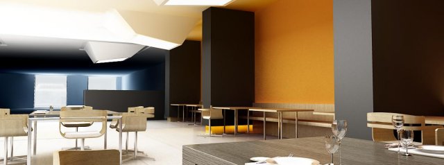 restaurant space 023 3D Model .c4d .max .obj .3ds .fbx .stl .blend 