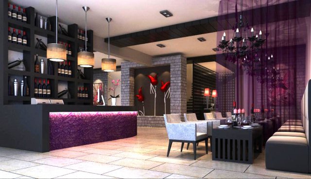 restaurant space 029 Modello 3D .c4d .max .obj .3ds .fbx .stl .blend 