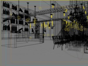 restaurant space 029 Modello 3D