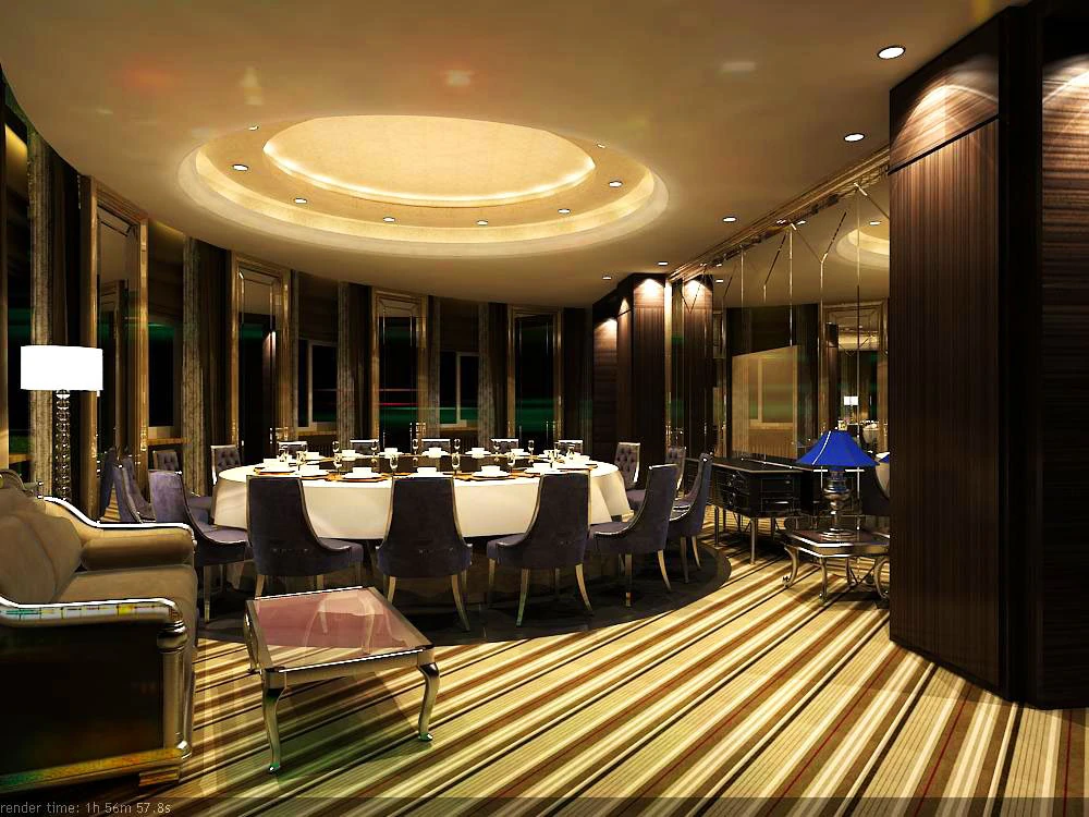 restaurant space 026 3D Model .c4d .max .obj .3ds .fbx .stl .blend 