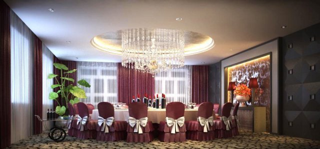 restaurant space 034 3D Model .c4d .max .obj .3ds .fbx .stl .blend 