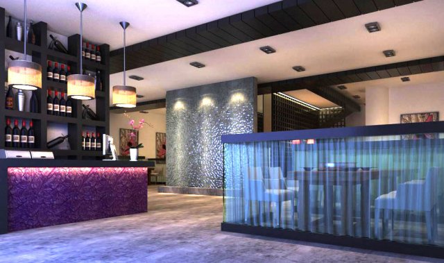 restaurant space 031 3D मॉडल .c4d .max .obj .3ds .fbx .stl .blend 
