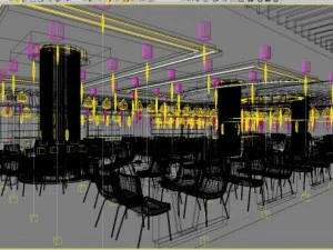 restaurant space 043 3D Model